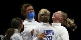 Олимпиада в Токио, эстонская команда, фехтование, золотая медаль