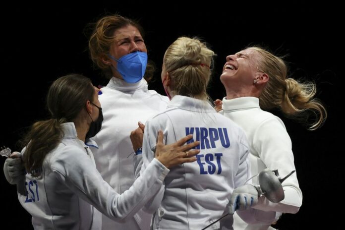 Олимпиада в Токио, эстонская команда, фехтование, золотая медаль